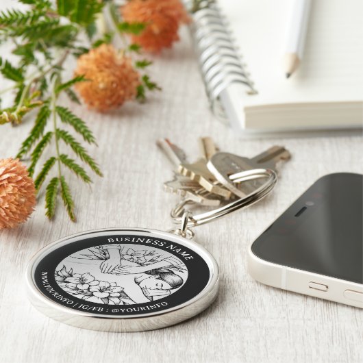 Massage Therapy Heilung Hände Energie Wellness-Cen Schlüsselanhänger (Seite)