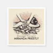 Massage Therapy Heilung Hände Energie Wellness-Cen Serviette (Vorderseite)