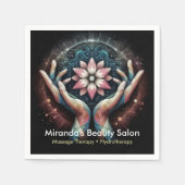 Massage Therapy Heilung Hände Energie Wellness-Cen Serviette (Vorderseite)