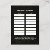 Massage Therapy Heilung Hände Energie Wellness-Cen Terminkarte (Rückseite)