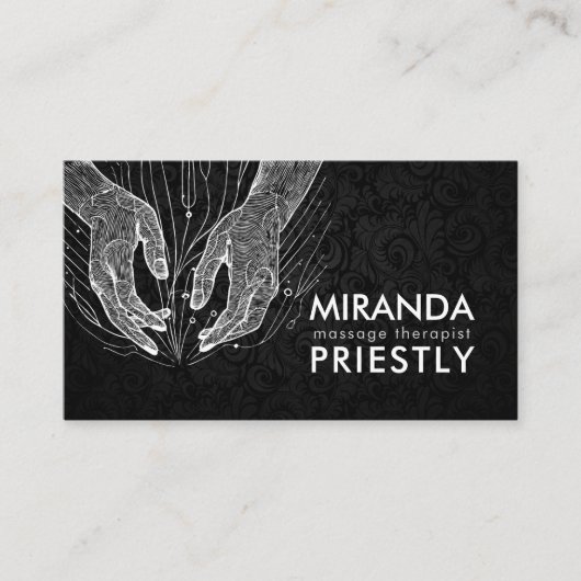 Massage Therapy Heilung Hände Energie Wellness-Cen Visitenkarte (Vorderseite)