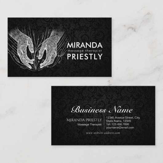 Massage Therapy Heilung Hände Energie Wellness-Cen Visitenkarte (Vorne/Hinten)