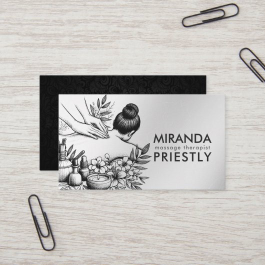 Massage Therapy Heilung Hände Energie Wellness-Cen Visitenkarte (Vorderseite/Rückseite Beispiel)