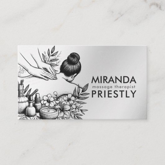 Massage Therapy Heilung Hände Energie Wellness-Cen Visitenkarte (Vorderseite)