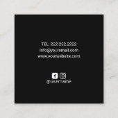 Massage Therapy Heilung Hände Gold Herz geometrisc Quadratische Visitenkarte (Rückseite)