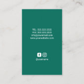 Massage Therapy Heilung Hände & Herz Aquamarin Visitenkarte (Rückseite)