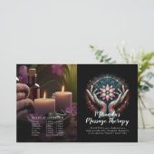 Massage Therapy Heilung Hände Preis Bifold Flyer (Stehend Vorderseite)