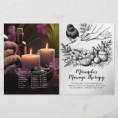 Massage Therapy Heilung Hände Preis Bifold Flyer (Vorderseite)