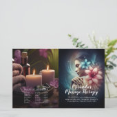 Massage Therapy Heilung Hände Preis Bifold Flyer (Stehend Vorderseite)