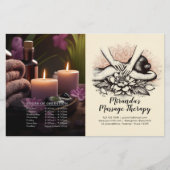 Massage Therapy Heilung Hände Preis Bifold Flyer (Vorderseite)