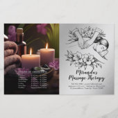 Massage Therapy Heilung Hände Preis falten Flyer (Vorderseite)