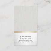 Massage Therapy Heilung Hände Silber Linen Wellnes Visitenkarte (Rückseite)