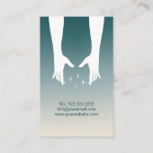 Massage Therapy Heilung Hände Wellness-Center Aqua Visitenkarte (Rückseite)