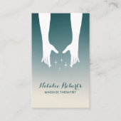 Massage Therapy Heilung Hände Wellness-Center Aqua Visitenkarte (Vorderseite)