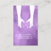 Massage Therapy Heilung Hände Wellness-Center Eleg Visitenkarte (Rückseite)