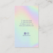 Massage Therapy Heilung Hände Wellness-Center Holo Visitenkarte (Rückseite)