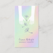 Massage Therapy Heilung Hände Wellness-Center Holo Visitenkarte (Vorderseite)