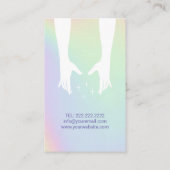 Massage Therapy Heilung Hände Wellness-Center Holo Visitenkarte (Rückseite)