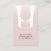 Massage Therapy Heilung Hände Wellness-Center Rosa Visitenkarte (Rückseite)