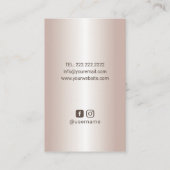 Massage Therapy Heilung Hände Wellness-Center Rose Visitenkarte (Rückseite)