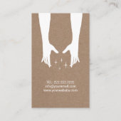 Massage Therapy Heilung Hände Wellness-Center Rust Visitenkarte (Rückseite)