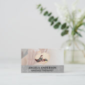 Massage Therapy Session | Back Massage Wellness-Ce Visitenkarte (Stehend Vorderseite)