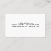 Massage Therapy Session | Back Massage Wellness-Ce Visitenkarte (Rückseite)