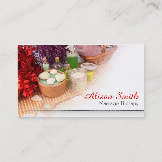 Massage Therapy/Spa/Health Visitenkarte (Vorderseite)