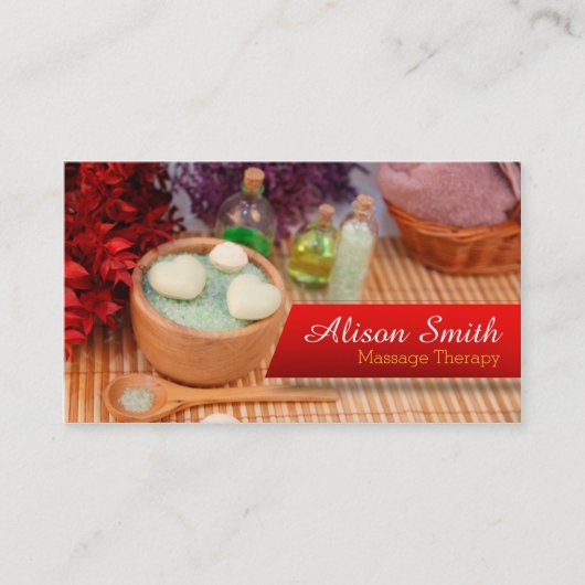 Massage Therapy/Spa/Health Visitenkarte (Vorderseite)