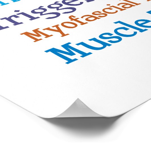 Massage Therapy Word Collage Cloud Poster (Ecke)