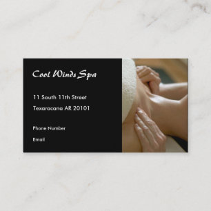 Massage übergibt Foto Terminkarte