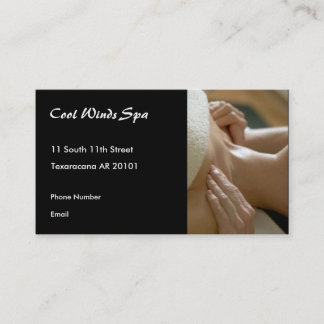 Massage übergibt Foto Terminkarte