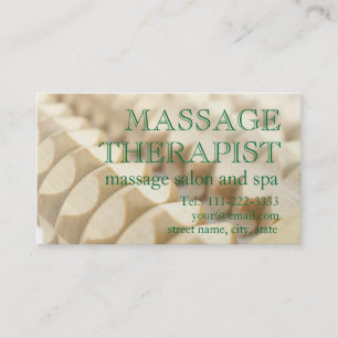 Massage und Therapeut Visitenkarte