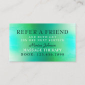 Massage- und Wellnessüberweisungskarte Empfehlungskarte (Vorderseite)