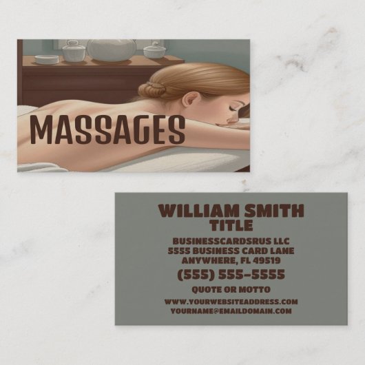 Massage Visitenkarte (Vorne/Hinten)
