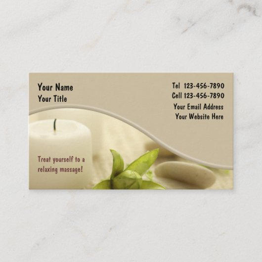Massage-Visitenkarte Visitenkarte (Vorderseite)