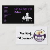 Massage-Visitenkarte Visitenkarte (Vorne/Hinten)