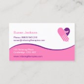 Massage-Visitenkarte Visitenkarte (Rückseite)