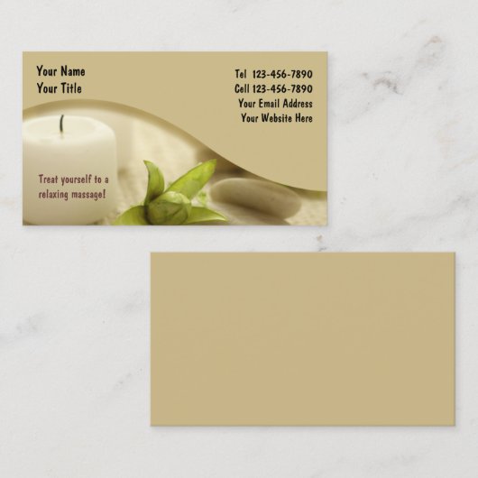 Massage-Visitenkarte Visitenkarte (Vorne/Hinten)