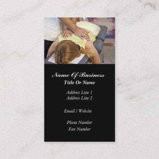 Massage-Visitenkarte Visitenkarte (Vorderseite)