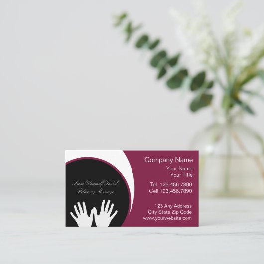 Massage-Visitenkarte Visitenkarte (Stehend Vorderseite)