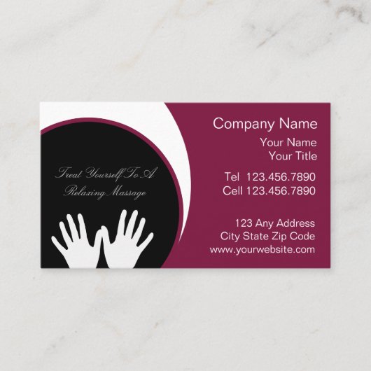 Massage-Visitenkarte Visitenkarte (Vorderseite)