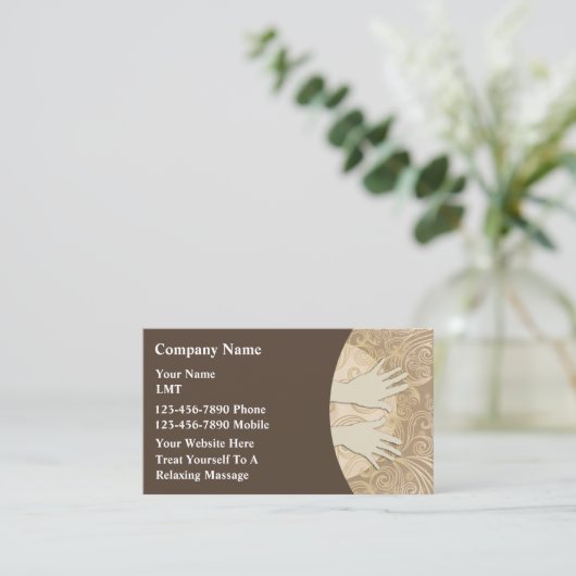 Massage-Visitenkarten Terminkarte (Stehend Vorderseite)