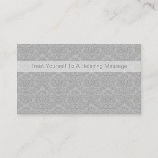 Massage-Visitenkarten Visitenkarte (Rückseite)