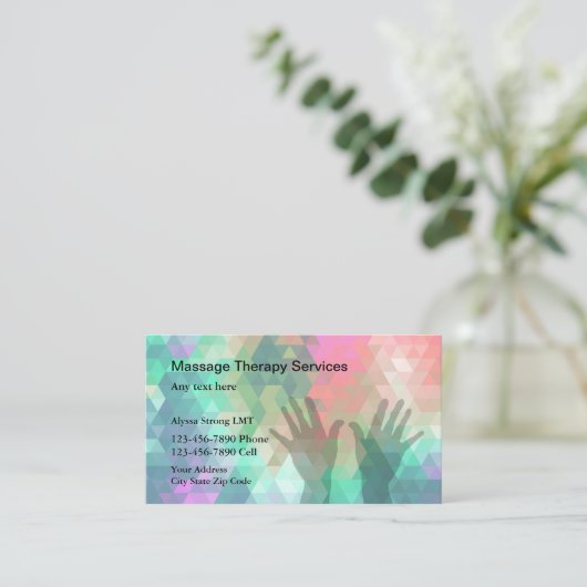 Massage-Visitenkarten Visitenkarte (Stehend Vorderseite)