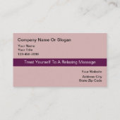 Massage-Visitenkarten Visitenkarte (Rückseite)