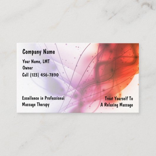 Massage-Visitenkarten Visitenkarte (Vorderseite)