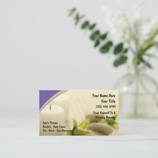Massage-Visitenkarten Visitenkarte (Stehend Vorderseite)