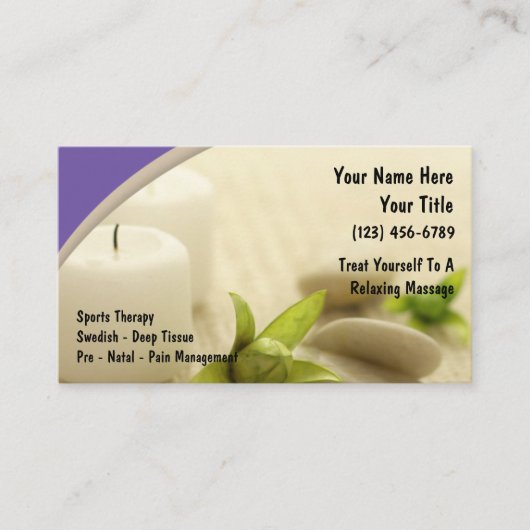 Massage-Visitenkarten Visitenkarte (Vorderseite)