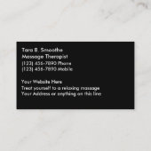 Massage-Visitenkarten Visitenkarte (Rückseite)